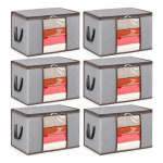 Pack X 6 cajas organizadoras de ropa plegable 50 Lts Bz6799