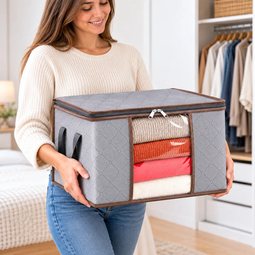 Pack X 6 cajas organizadoras de ropa plegable 50 Lts Bz6799 - Imagen 7