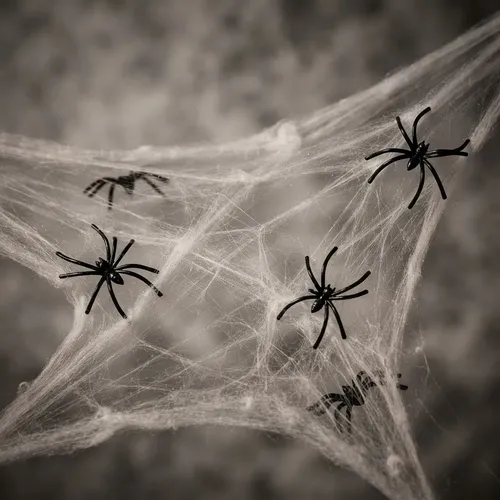 Pack x10 Telaraña Blanca Halloween Cotillon + 2 Arañas 01-01 - Imagen 7