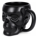 Taza calavera negra mate 3d 450ml cerámica Aa2720 - Imagen 2