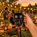 Taza Calavera Negra Mate 3d Jarro 450ml Ceramica Aa2720 Negro Calavera - Imagen 6