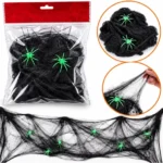 Telaraña Halloween Cotillon + 2 Arañas Fluorescentes 01-01