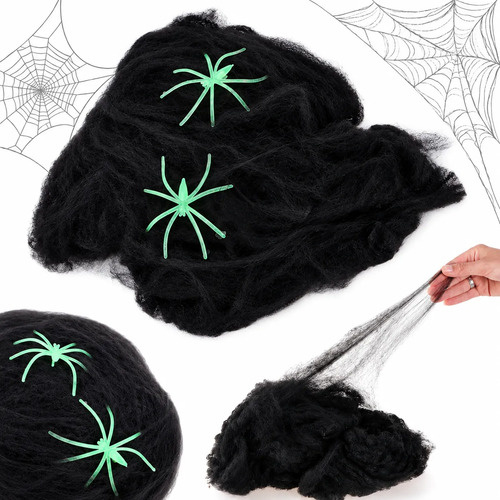 Pack x5 Telarañas Halloween + 10 Arañas Fluorescentes 01-01 - Imagen 3