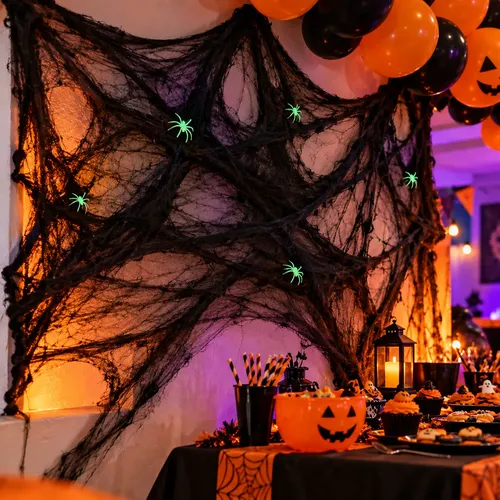 Pack x5 Telarañas Halloween + 10 Arañas Fluorescentes 01-01 - Imagen 8
