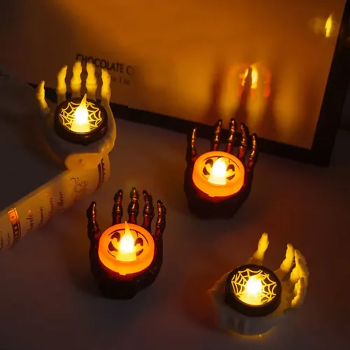 Velas manos de esqueletos X 12 LED Halloween Kkt8 - Imagen 9